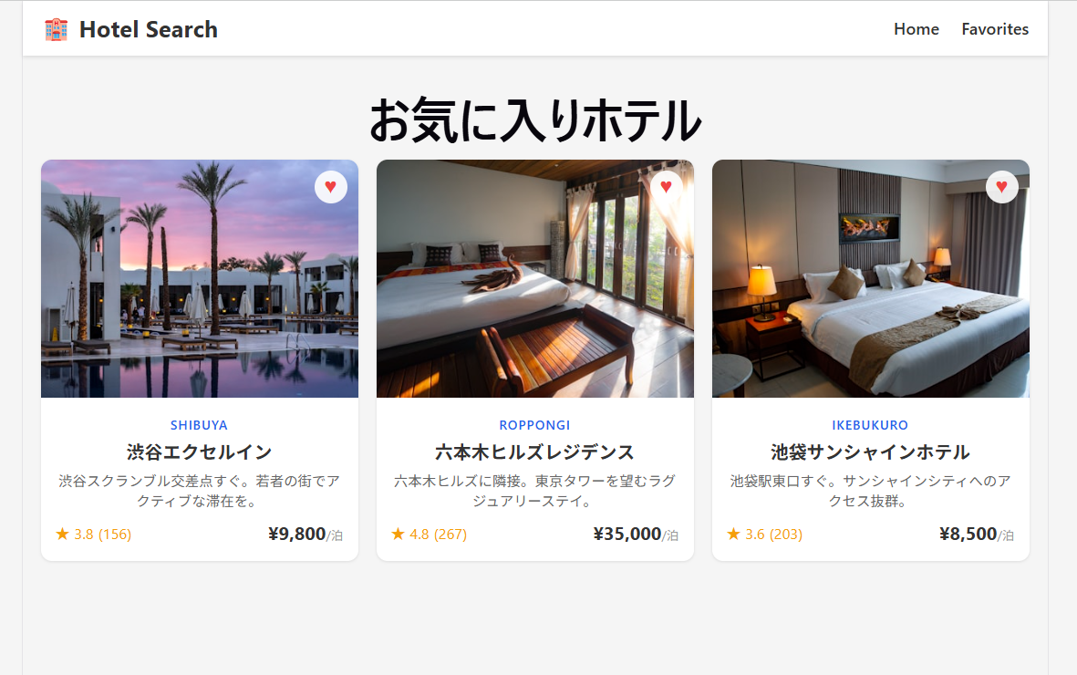 お気に入りページ